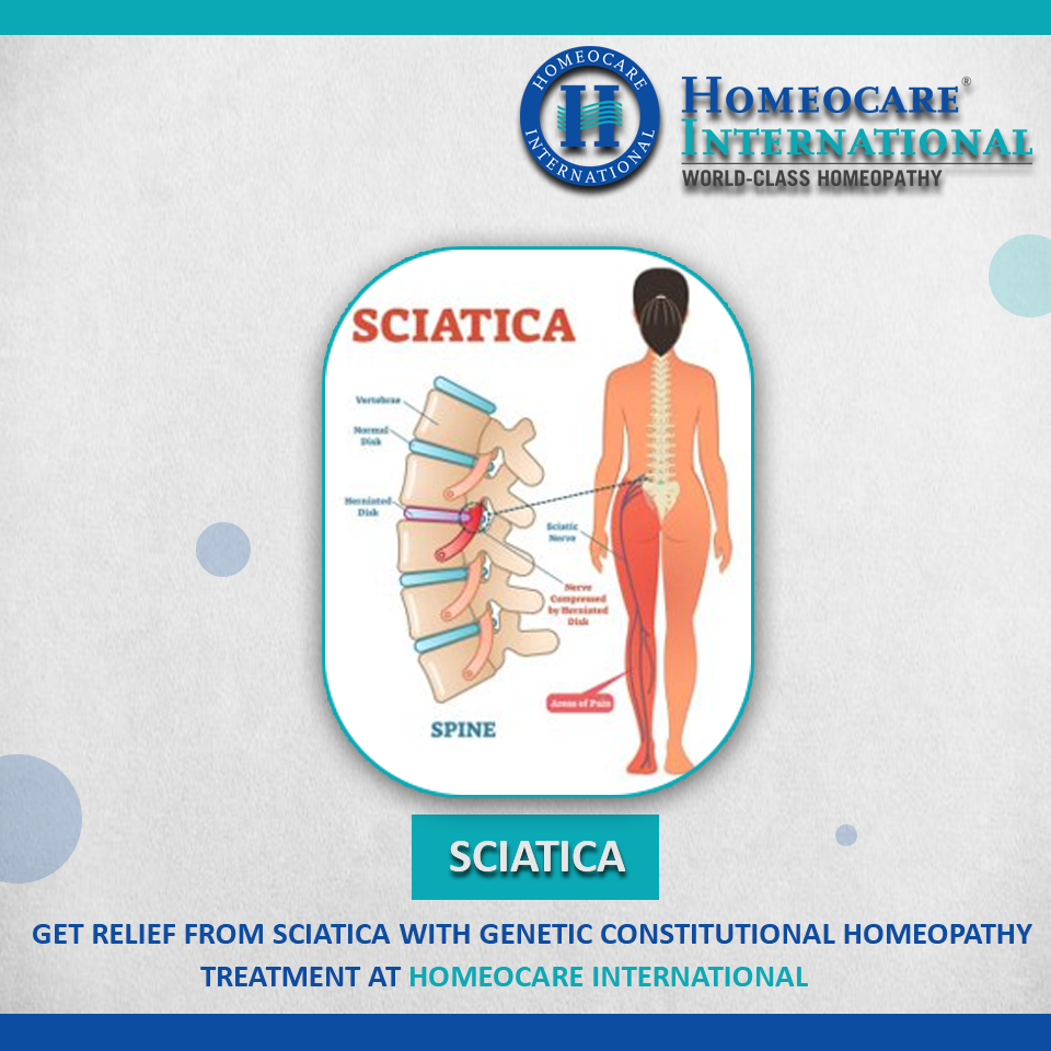 Sciatica disease can be cured permanently at Homeocare International