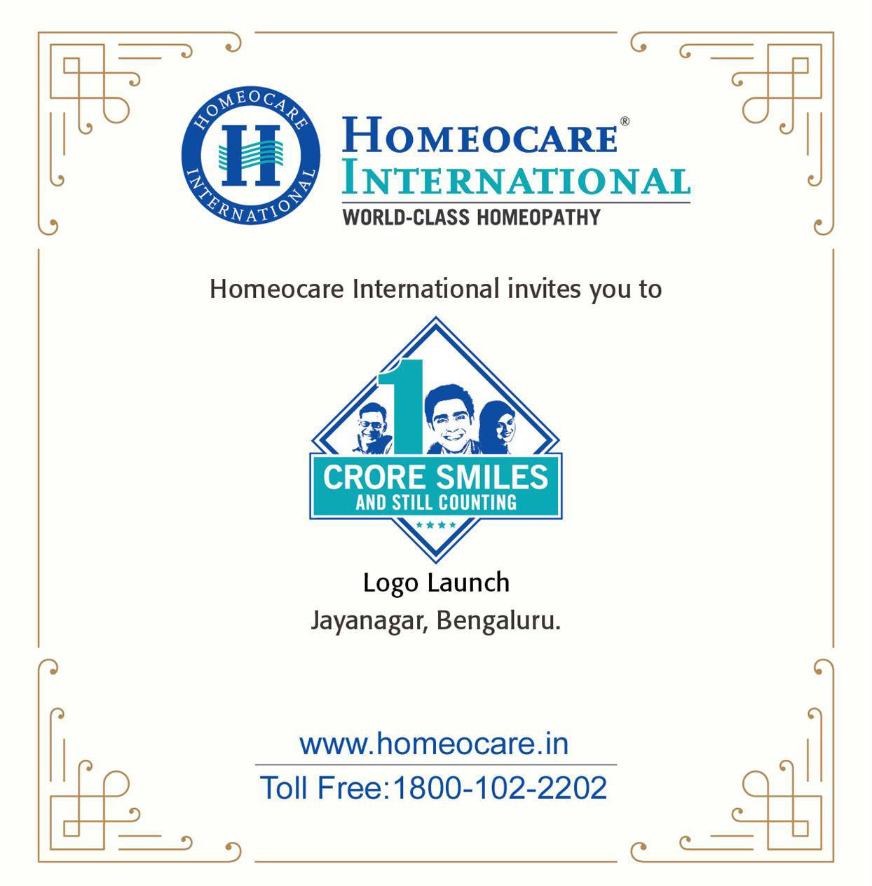 Homeocare-International-1-Crore-Smiles-Logo-Launch-at-Jayanagar-Clinic